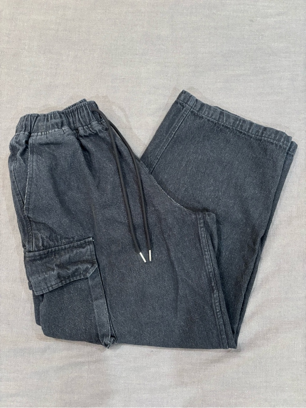Men's Dark Wash Cargo Jogger Pants - Aland / Landmuseum